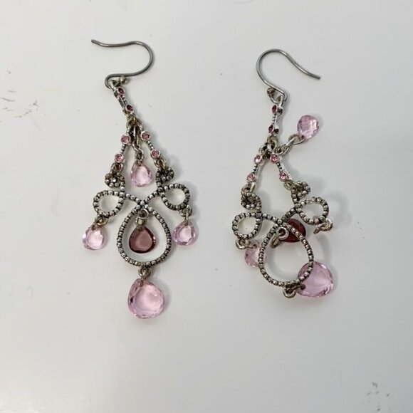 Rhinestone Chandelier Drop Earrings - Picture 1 of 2